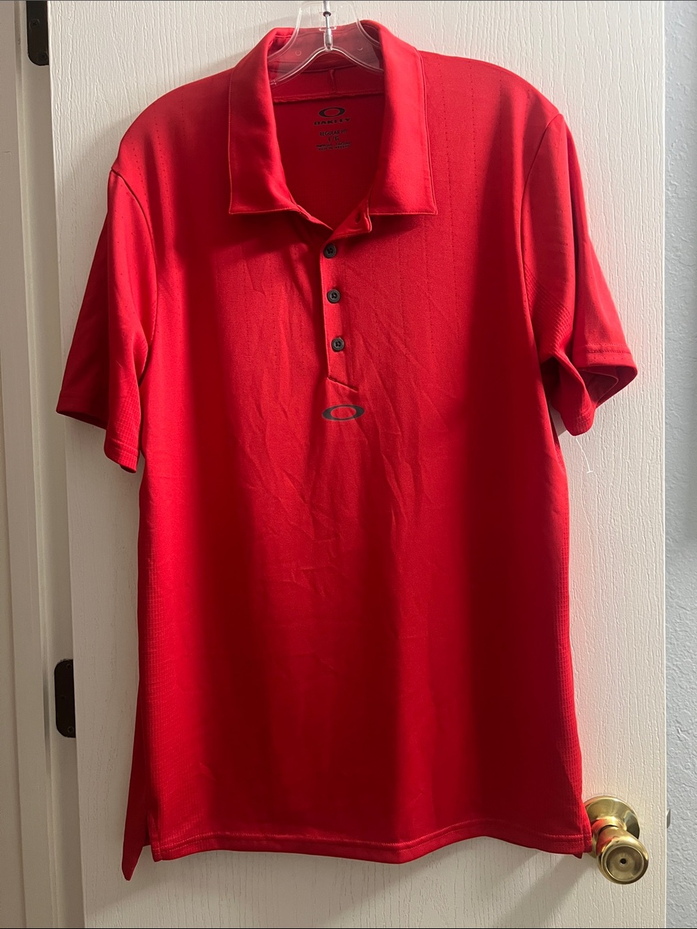 Oakley Men’s Bright Red Short-Sleeve Polo